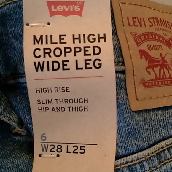 Nwt Mile high sz 28 cropped wide leg jeans - Picture 6 of 8